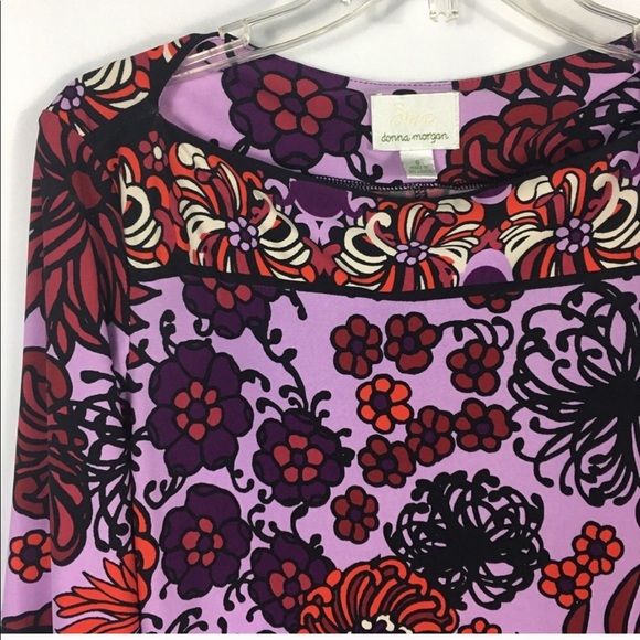 Donna Morgan Purple Floral Dress - Picture 4 of 5